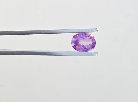 Ceylon Pink Sapphire: 2.19ct Oval, Violetish Hue, Unheated, Untreated Gemstone