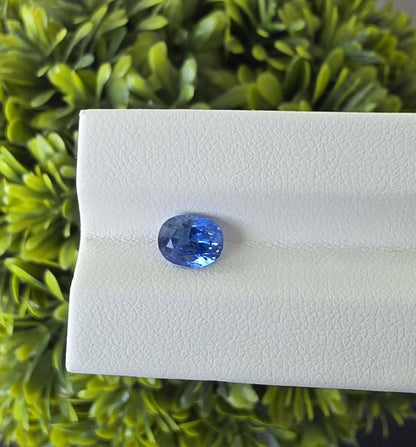 Natural Ceylon Blue Sapphire: 1.56 ct Oval Mixed Cut Gemstone From Sri Lanka