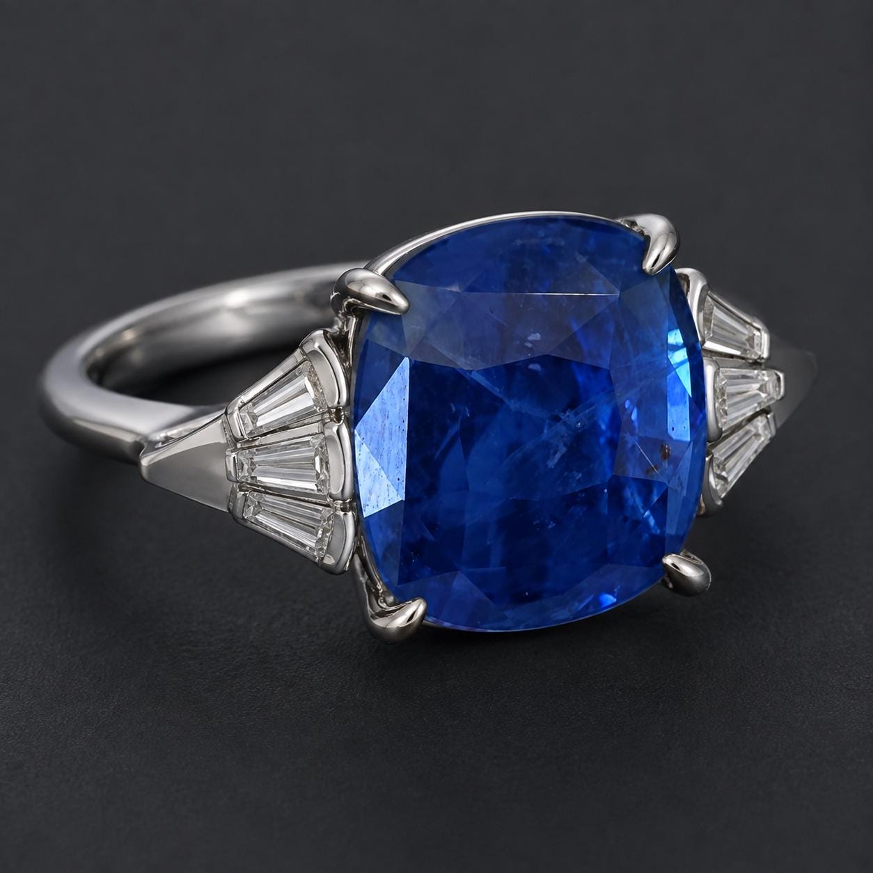 Natural Ceylon Blue Sapphire: 2.25 ct Cornflower Blue Cushion Cut (LGL Certified)