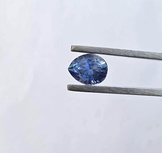 Natural Ceylon Blue Sapphire: 1.72ct Pear Shape, Unheated, Sri Lanka Origin