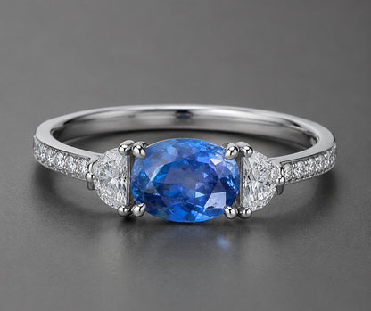 Natural Ceylon Blue Sapphire: 1.56 ct Oval Mixed Cut Gemstone From Sri Lanka