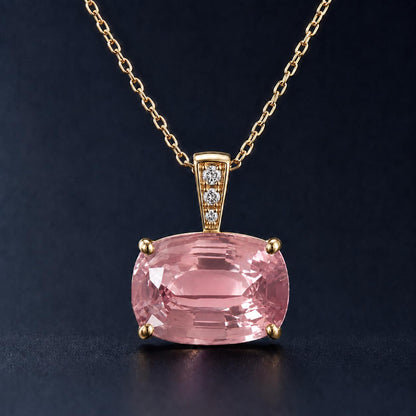 Natural Peach Sapphire: Sri Lanka, 2.93 crt, Cushion Cut, Eye Clean