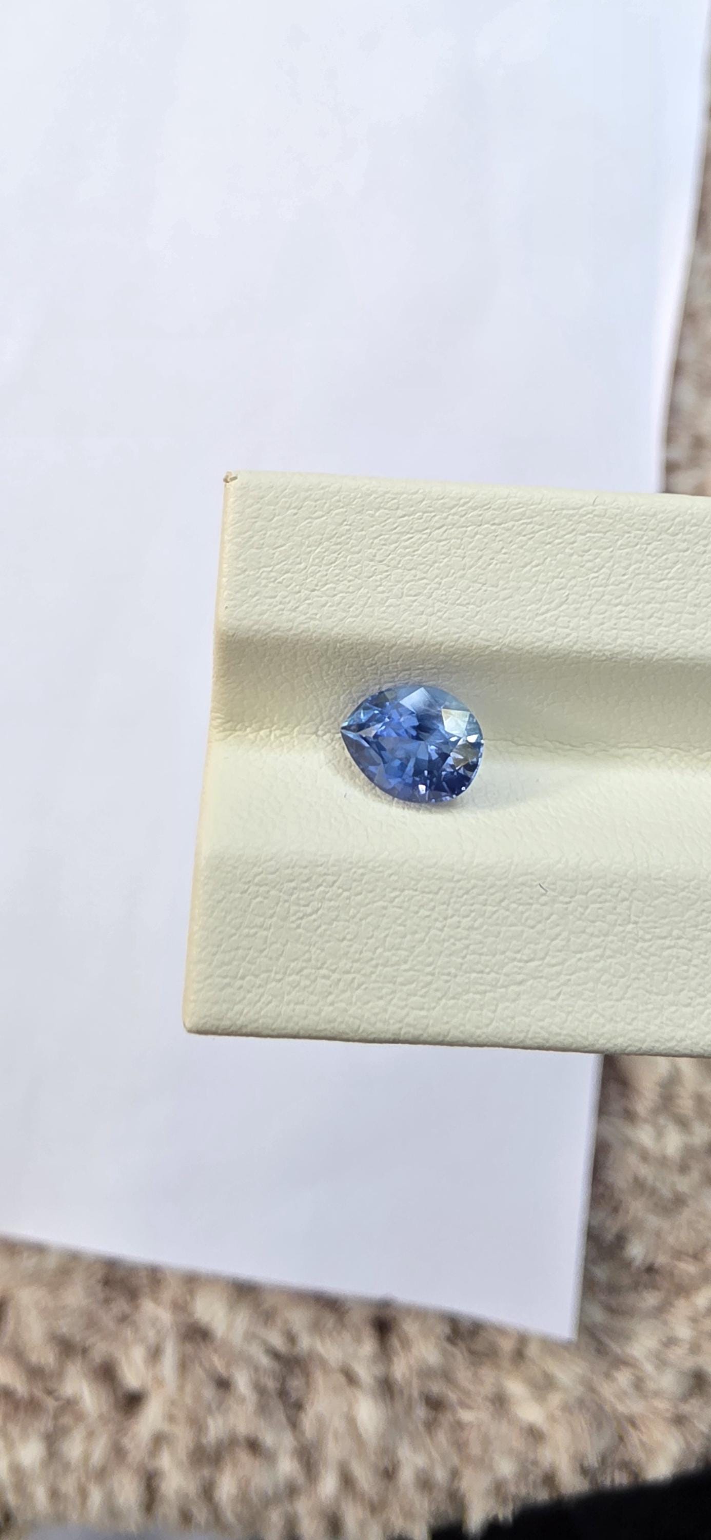 Natural Ceylon Blue Sapphire: 1.72ct Pear Shape, Unheated, Sri Lanka Origin