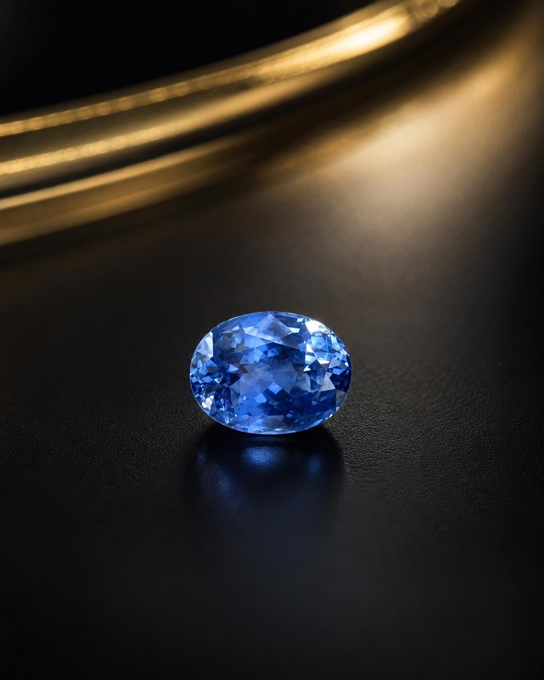 Natural Ceylon Blue Sapphire: 1.59ct Oval, Unheated, Lab Certified (7.8x5.9x4mm)