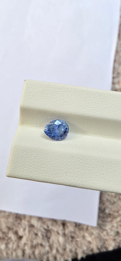 Natural Ceylon Blue Sapphire: 1.72ct Pear Shape, Unheated, Sri Lanka Origin