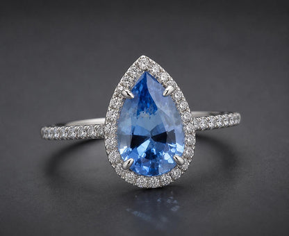 Ceylon Blue Sapphire: Pear Cut, 2.15 Carat, Unheated Sri Lankan Gemstone