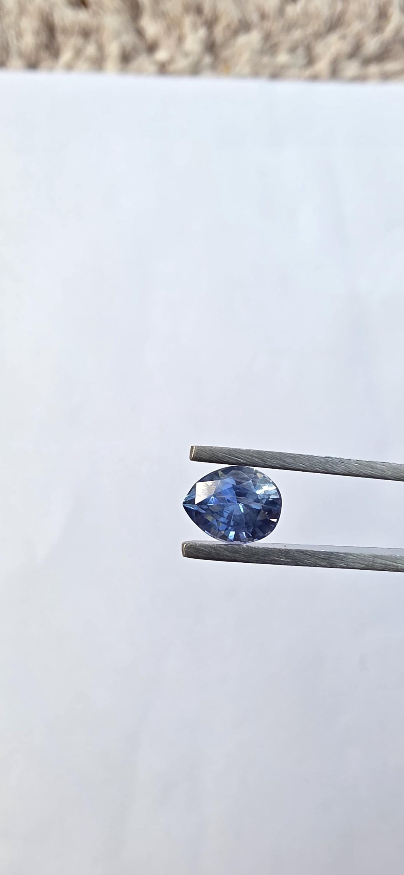 Natural Ceylon Blue Sapphire: 1.72ct Pear Shape, Unheated, Sri Lanka Origin