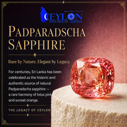 Natural Ceylon Padparadscha Sapphire – 1.05 ct Unheated Oval Cut (Sri Lanka)