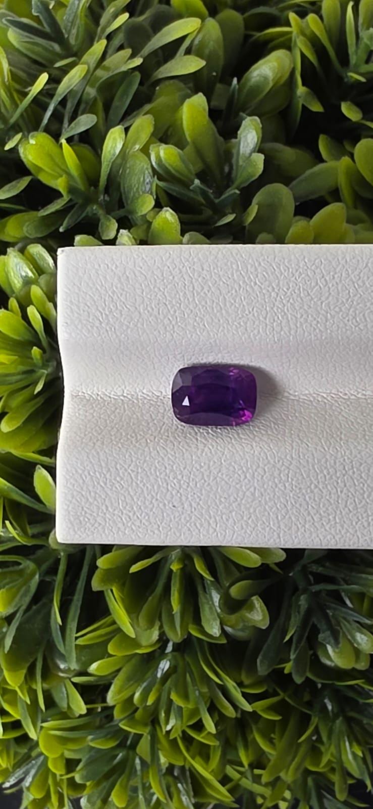Natural Ceylon Purple Sapphire: 2.25 ct, Non-Heated, Silky Finish (8.48×5.88×4.54 mm)