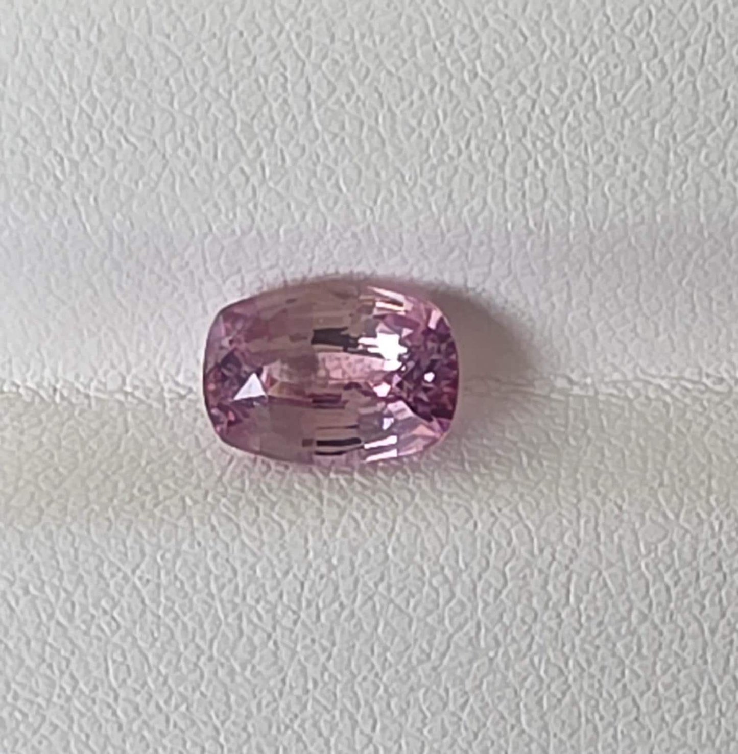 Natural Peach Sapphire: Sri Lanka, 2.93 crt, Cushion Cut, Eye Clean