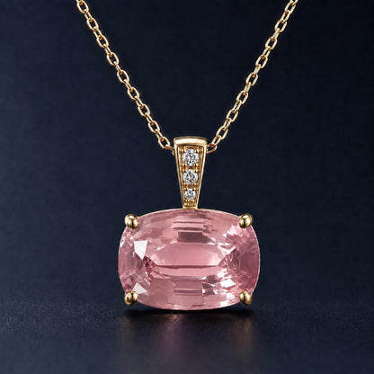 Natural Peach Sapphire: Sri Lanka, 2.93 crt, Cushion Cut, Eye Clean