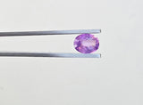 Ceylon Pink Sapphire: 2.19ct Oval, Violetish Hue, Unheated, Untreated Gemstone
