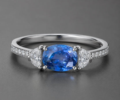 Natural Ceylon Blue Sapphire: 1.56 ct Oval Mixed Cut Gemstone From Sri Lanka