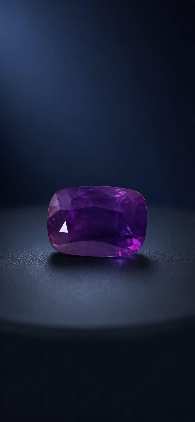 Natural Ceylon Purple Sapphire: 2.25 ct, Non-Heated, Silky Finish (8.48×5.88×4.54 mm)