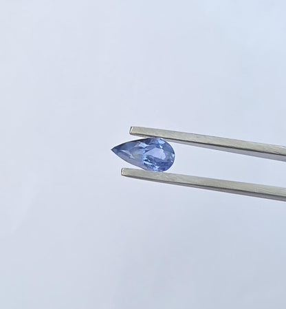 Ceylon Blue Sapphire: 1.41 crt, Non-Heated, Non-Treated, Pear Shaped, 10.04x5.20x3.69 mm From Sri Lanka