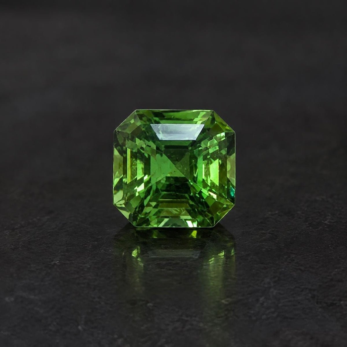 Natural Tsavorite Garnet: 2.03ct Vivid Green Step Cut (6.75x6.54x5.34mm)