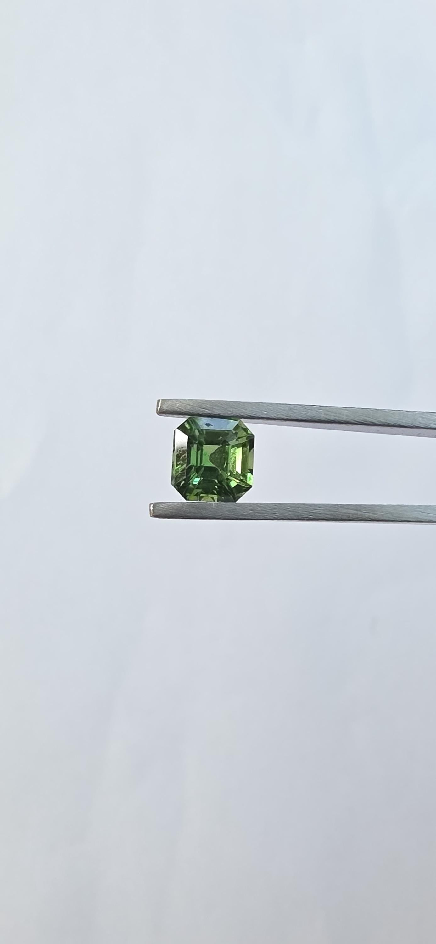 Natural Tsavorite Garnet: 2.03ct Vivid Green Step Cut (6.75x6.54x5.34mm)