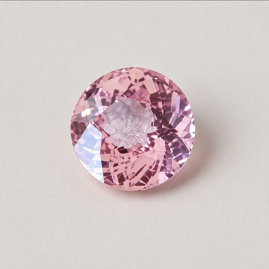 Ceylon Pink Sapphire: 2.22ct Round Precision Cut, Unheated, Sri Lanka Gemstone