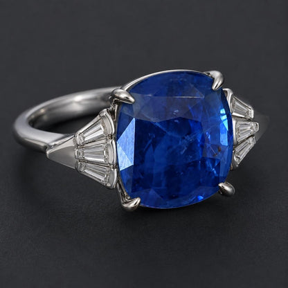 Natural Ceylon Blue Sapphire: 2.25 ct Cornflower Blue Cushion Cut (LGL Certified)