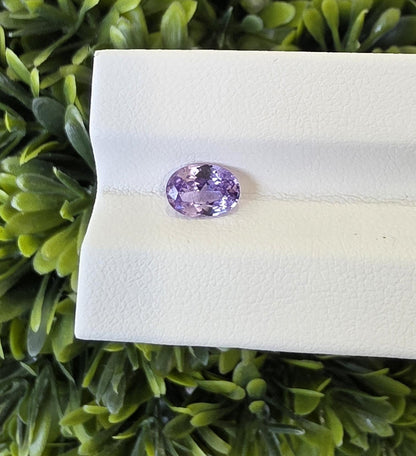 Oval Ceylon Sapphire: Pinkish-Violet Lavender, 1.31ct, Unheated, Untreated, Sri Lanka