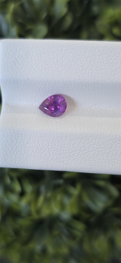 Ceylon Pink Sapphire: From Sri Lanka, 0.92 crt, Non-Heated , Non-Treated, Pear Shaped, 6.54 × 5.09 × 3.55 mm, Eye Clean
