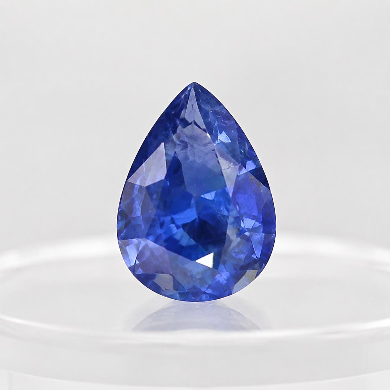 Natural Sri Lankan Blue Sapphire: Vivid Pear Shape, 0.75 Carat, Eye Clean