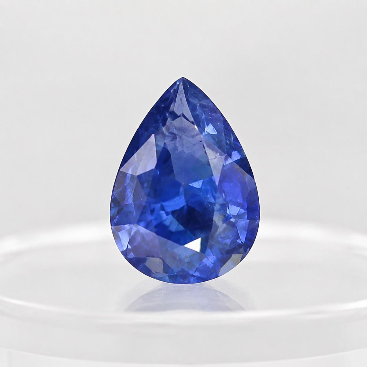 Natural Sri Lankan Blue Sapphire: Vivid Pear Shape, 0.75 Carat, Eye Clean