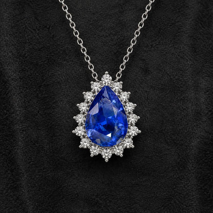 Natural Sri Lankan Blue Sapphire: Vivid Pear Shape, 0.75 Carat, Eye Clean