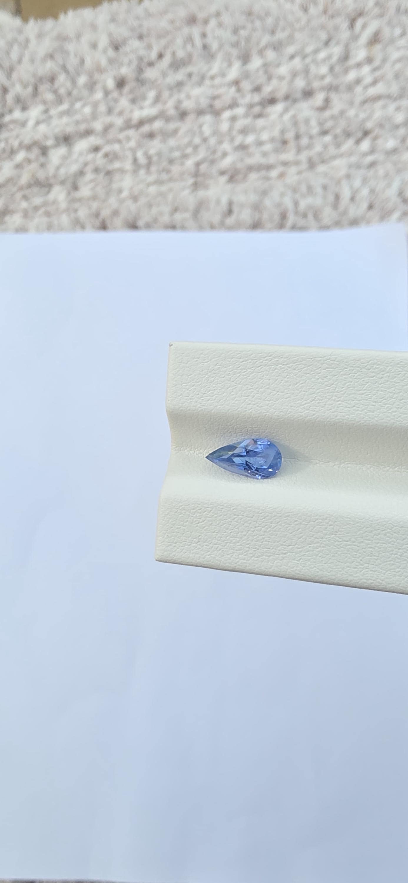 Ceylon Blue Sapphire: 1.41 crt, Non-Heated, Non-Treated, Pear Shaped, 10.04x5.20x3.69 mm From Sri Lanka