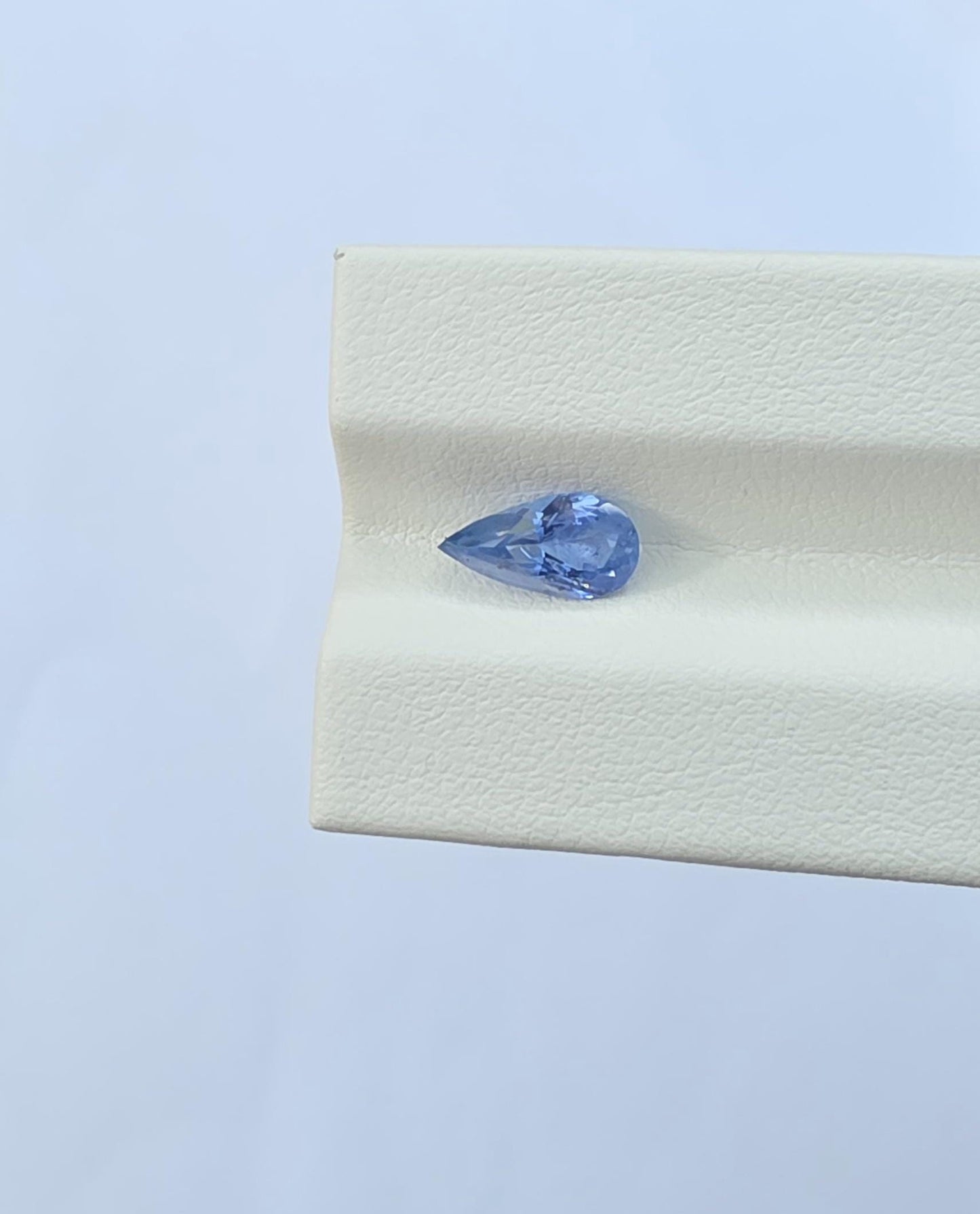 Ceylon Blue Sapphire: 1.41 crt, Non-Heated, Non-Treated, Pear Shaped, 10.04x5.20x3.69 mm From Sri Lanka