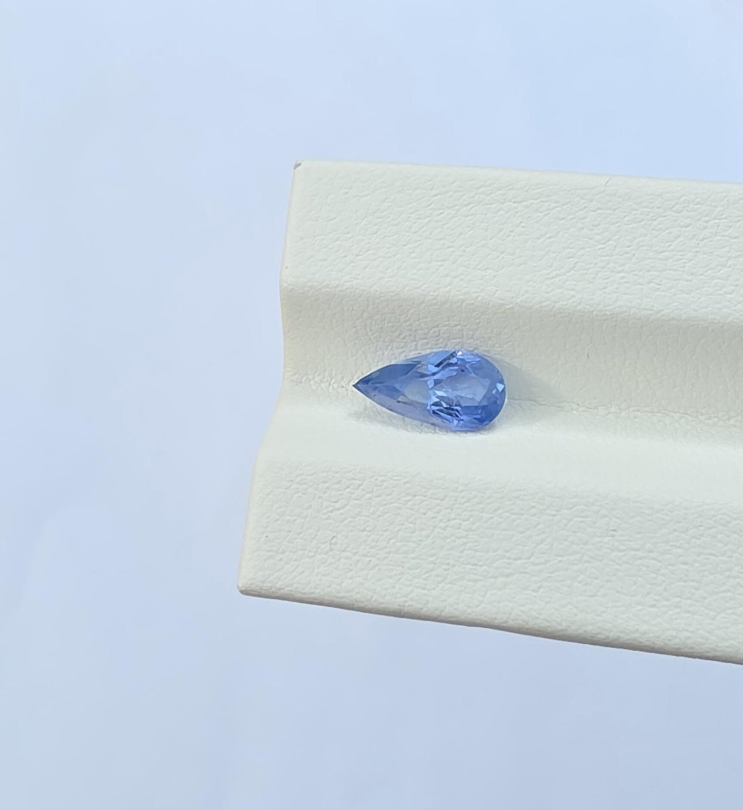 Ceylon Blue Sapphire: 1.41 crt, Non-Heated, Non-Treated, Pear Shaped, 10.04x5.20x3.69 mm From Sri Lanka