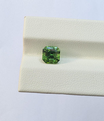 Natural Tsavorite Garnet: 2.03ct Vivid Green Step Cut (6.75x6.54x5.34mm)