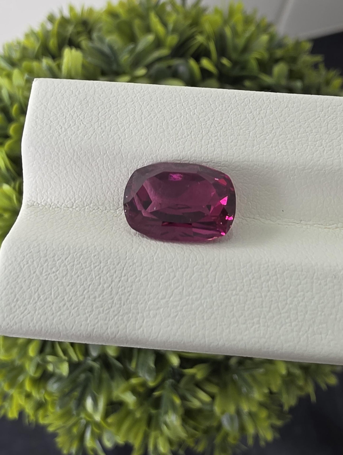 Ceylon Pinkish Purple Pyrope-Alamandine Garnet: 6.37 crt, Non-Heated, Non-Treated, Rectangulat Cushion Cut, 12.25x858x6.25 mm Loupe Clean