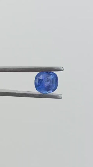 Natural Ceylon Blue Sapphire: 2.25 ct Cornflower Blue Cushion Cut (LGL Certified)