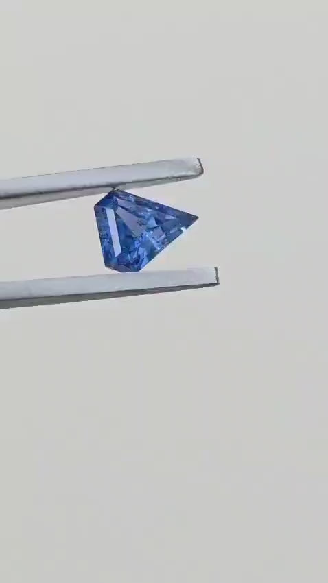 Ceylon Blue Sapphire- Vivid Blue, 1.15 crt, Non-Heated, Non-Treated 7.47x6.64x3.83: Origin -Sri Lanka.
