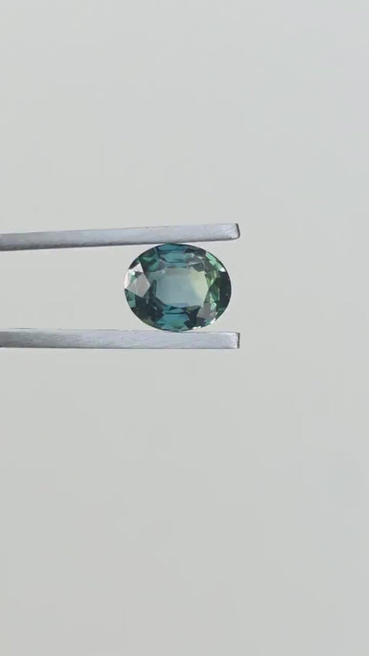Natural Teal Sapphire – 2.61ct Oval Madagascar Gemstone, Unheated, Untreated