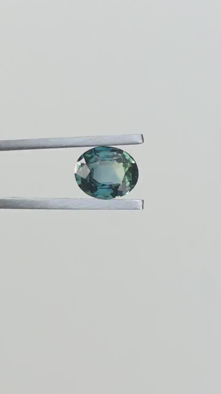 Natural Teal Sapphire – 2.61ct Oval Madagascar Gemstone, Unheated, Untreated