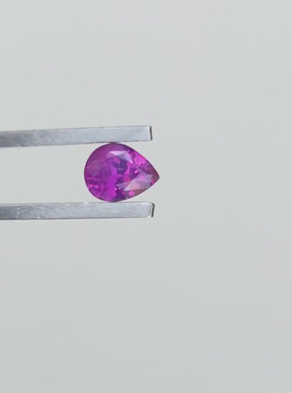 Ceylon Pink Sapphire: From Sri Lanka, 0.92 crt, Non-Heated , Non-Treated, Pear Shaped, 6.54 × 5.09 × 3.55 mm, Eye Clean