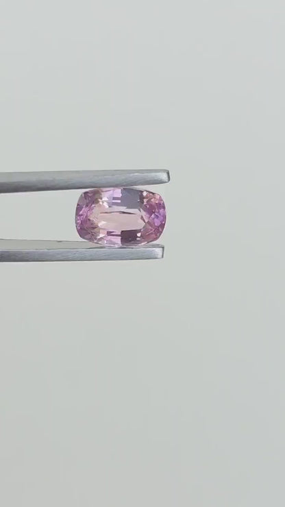 Natural Peach Sapphire: Sri Lanka, 2.93 crt, Cushion Cut, Eye Clean