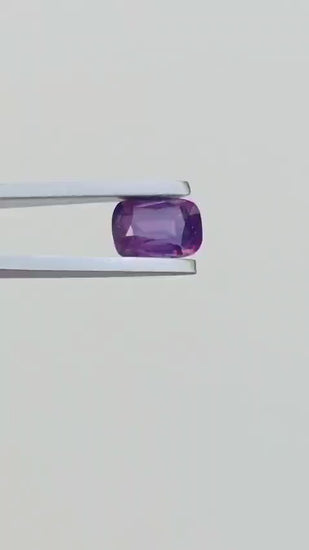 Natural Ceylon Purple Sapphire: 2.25 ct, Non-Heated, Silky Finish (8.48×5.88×4.54 mm)