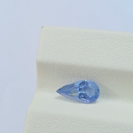 Ceylon Blue Sapphire: 1.41 crt, Non-Heated, Non-Treated, Pear  Shaped, 10.04x5.20x3.69 mm From Sri Lanka