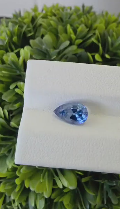 Ceylon Blue Sapphire: Pear Cut, 2.15 Carat, Unheated Sri Lankan Gemstone