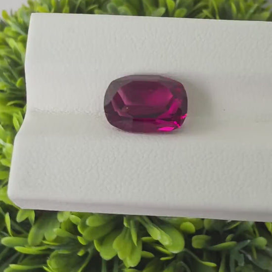 Ceylon Pinkish Purple Pyrope-Alamandine Garnet: 6.37 crt, Non-Heated,  Non-Treated, Rectangulat Cushion Cut, 12.25x858x6.25 mm Loupe Clean