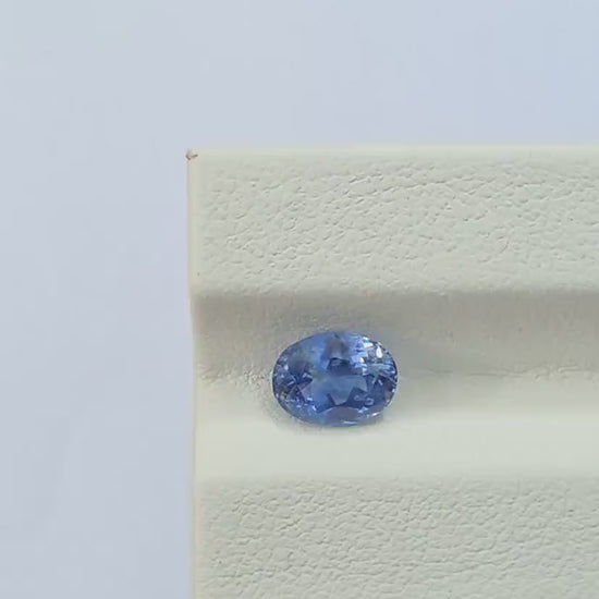 Natural Ceylon Blue Sapphire: 1.59ct Oval, Unheated, Lab Certified (7.8x5.9x4mm)