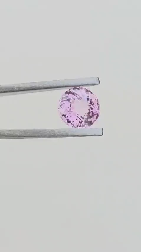 Ceylon Pink Sapphire: 2.22ct Round Precision Cut, Unheated, Sri Lanka Gemstone